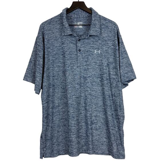 Under Armour Mens Heat Gear Loose Fit Polo Shirt Blue - 2XL XXL - Picture 1 of 8